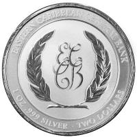 St. Kitts - 2 Dollar EC8_6 Muschelschale (Conch Shell) 2023 - 1 Oz Silber