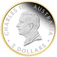 Australien - 2 AUD 125 Jahre Perth Mint  2024 - 2 Oz Silber PP Gilded