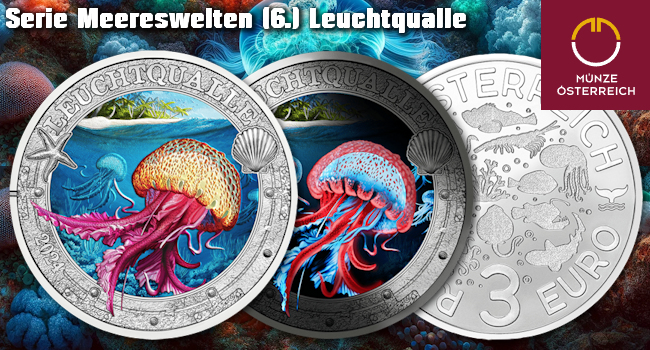 Münze Österreich Meereswelten: Leuchtqualle