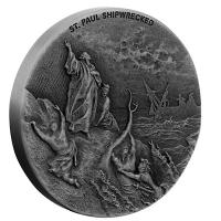 Niue - 2 NZD Bibelserie Saint Paul Shipwrecked 2021 - 2 Oz Silber