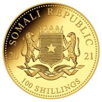 Somalia - 100 Shillings Elefant 2021 - 1/10 Oz Gold