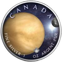 Kanada 5 CAD Maple Leaf Sonnensystem (3.) Venus 1 Oz Silber Color