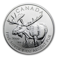 Kanada - 5 CAD Wildlife Serie Elch 2012 - 1 Oz Silber