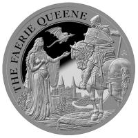 St. Helena - 5 Pfund The Faerie Queene (1.) Una and St. Georg 2022 - 5 Oz Silber PP