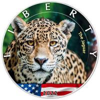 USA 1 USD Silver Eagle American Wildlife (4.) Jaguar 1 Oz Silber Color