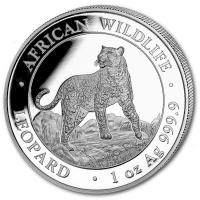 Somalia African Wildlife Leopard 2022 1 Oz Silber