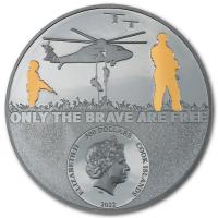Cook Island 500 CID Special Forces  Real Heroes 2022 5 Oz Gold Rckseite