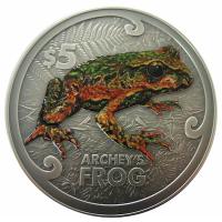 Neuseeland 5 NZD Archeys Frosch (Archeys Frog) 2022 2 Oz Silber
