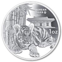 Sdkorea - Koreanischer Tiger 2021 - 1 Oz Silber PP
