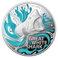 Australien 5 AUD Gefhrliche Tiere Great White Shark 2022 1 Oz Silber PP