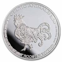 Tschad 500 Francs Celtic Animals Rooster / Hahn 2022 1 Oz Silber
