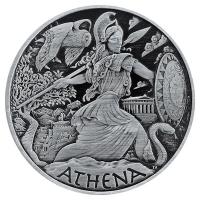Tuvalu 5 TVD Gods of Olympus: Athena 2022 5 Oz Silber AntikFinish