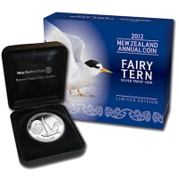 Neuseeland - 5 NZD Fairy Tern 2012 - 1 Oz Silber PP