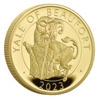 Grobritannien 200 GBP Tudor Beasts (3.) Yale of Beaufort 2023 2 Oz Gold PP