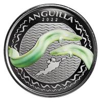 Anguilla - 2 Dollar EC8_5 Aal (Eel) PP 2022 - 1 Oz Silber Color