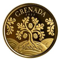 Grenada 10 Dollar EC8_5 Muskatnussbaum (Nutmeg Tree) 2022 1 Oz Gold