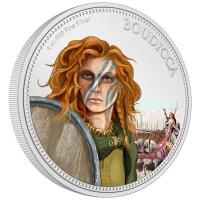 Niue 2 NZD Women in History: Boudicca (2.) 2022 1 Oz Silber PP Color