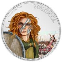 Niue 2 NZD Women in History: Boudicca (2.) 2022 1 Oz Silber PP Color Rckseite