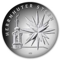Deutschland 25 EURO Weihnachten (2.) Herrnhuter Stern 2022 Silber Spiegelglanz