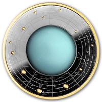 Kamerun 500 Francs Sonnensystem: Der Uranus 2021 Silber PP