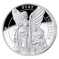 St. Helena 1 Pfund The Queens Virtues: Justice 2022 1 Oz Silber PP