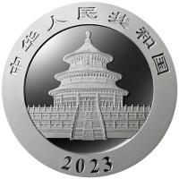 China 10 Yuan Panda 2023 30g Silber Gilded Rckseite