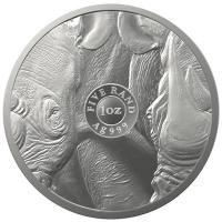 Sdafrika 5 Rand Big Five II Rhino 2022 1 Oz Silber Rckseite