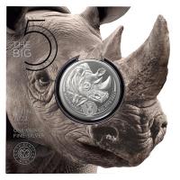 Sdafrika - 5 Rand Big Five II Rhino 2022 - 1 Oz Silber