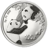 China 100 Yuan Panda 2023 3g Platin