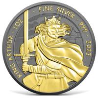 Grobritannien 2 GBP Myth & Legends (4.) King Arthur 2023 1 Oz Silber Ruthenium