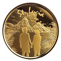 St. Lucia 10 Dollar EC8_5 Paar (Couple) 2022 1 Oz Gold