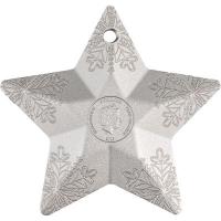 Cook Islands - 5 CID Snowflake Star - 1 Oz Silber Ultra High Relief