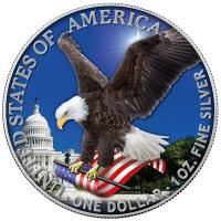 USA 1 USD Silver Eagle Kapitol 2023 1 Oz Silber Color