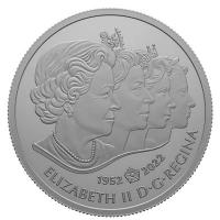 Kanada - 5 CAD Portrt von Knigin Elisabeth II. 2022 - Silber PP Color