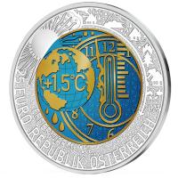 sterreich - 25 Euro Niob Serie Erderwrmung 2023 - Silber-Niob Mnze