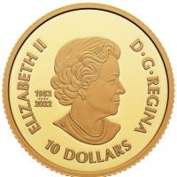 Kanada 10 CAD Der neugierige Marder 2023 1,58g Gold Rckseite