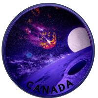 Kanada 50 CAD Pingualuit Crater: Crystal Eye of Nunavik 2023 5 Oz Silber PP Black Light Effect