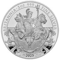 Grobritannien - 10 GBP Britannia 2023 - 5 Oz Silber PP