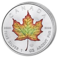 Kanada 5 CAD Maple Leaf COLOR 2023 1 Oz Silber Color