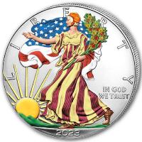 USA 1 USD Silver Eagle Color 2023 1 Oz Silber Color