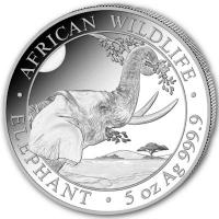 Somalia - African Wildlife Elefant 2023 - 5 Oz Silber