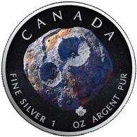 Kanada 5 CAD Maple Leaf Universum (6.) Asteroid 1 Oz Silber Color