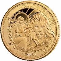 St. Helena - 2 Pfund Una and the Lion 2023 - 1/4 Oz Gold PP