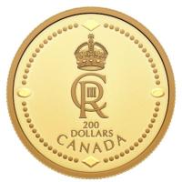Kanada - 200 CAD His Majesty King Charles III Royal Cypher 2023 - 1 Oz Gold PP