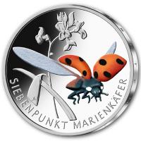 Deutschland 5 EUR Wunderwelt Insekten (2.) Marienkfer 2023 Spiegelglanz