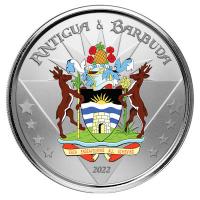 Antigua und Barbuda 2 Dollar EC8_5 Coat of Arms PP 2022 1 Oz Silber Color