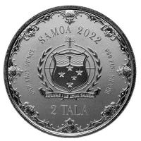 Samoa - 2 Tala Pacific Mermaid (Meerjungfrau) 2022 - 1 Oz Silber