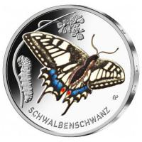 Deutschland 5 EUR Wunderwelt Insekten (3.) Schwalbenschwanz 2023 Spiegelglanz