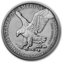 USA 1 USD Silver Eagle Steam Punk 2023 1 Oz Silber Antik, Gilded, Color Rckseite