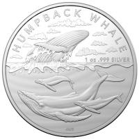 Australien 1 AUD RAM Antarctic Territory: Humpback Whale (2.) 2023 1 Oz Silber BU 